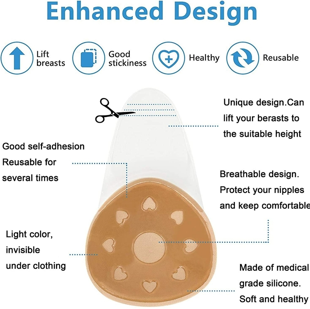 New Self Adhesive Beige Bra Size Medium - Picture 4 of 5